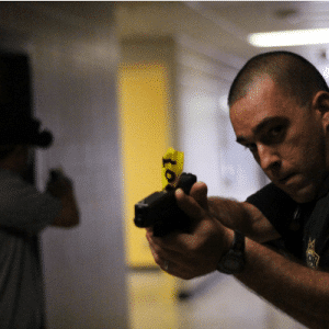 shooting handgun